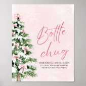 Bows Weihnachtsbaum Kinderdusche Flasche Umarmung  Poster (Vorne)