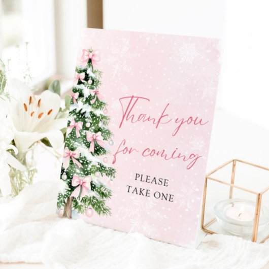 Bows Weihnachtsdusche Danke, dass ihr gekommen sei Sockelschild