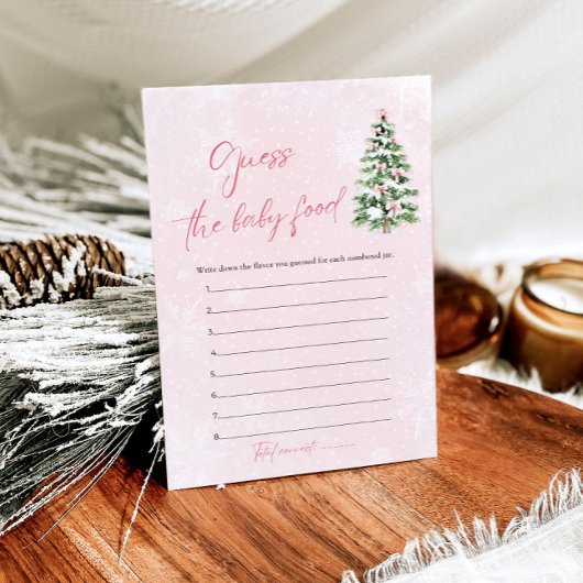 Bows Weihnachtsdusche schätzen das Baby Food Einladung