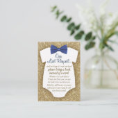 Bowtie Babyparty-Buch-Antrag-Karten-Einsatz Visitenkarte (Stehend Vorderseite)