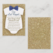 Bowtie Babyparty-Buch-Antrag-Karten-Einsatz Visitenkarte (Vorne/Hinten)