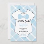 Bowtie Bash Southern Baby Dusche Einladung (Vorderseite)