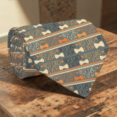 Bowtie Best Dad Ever Pattern Necktie Tie Krawatte