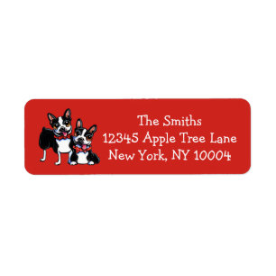 Bowtie Boston Terrier Weg-Leine Art™ Rot