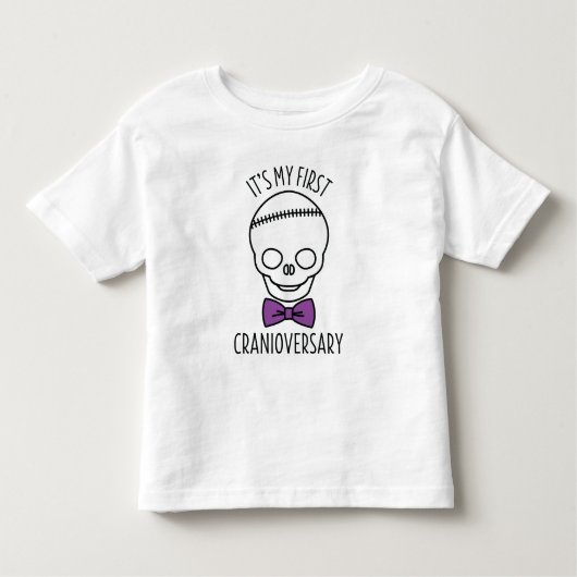 Bowtie - Erste Kranioversary Skull Kleinkind T-shirt (Vorderseite)
