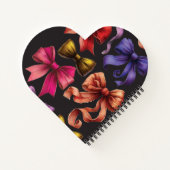 Bowtie for Dream - heartförmiges Notebook Notizblock (Rückseite)