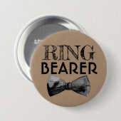 Bowtie Ring Bearer Ring Security Wedding Button (Vorne & Hinten)