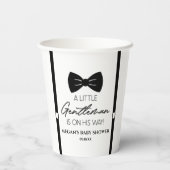 Bowtie Suspenders eine kleine Gentleman Babydusche Pappbecher (Rückseite)