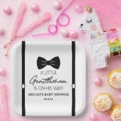 Bowtie Suspenders eine kleine Gentleman Babydusche Pappteller (Party)