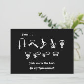 Bowtie Trauzeuge Request Einladung (Stehend Vorderseite)