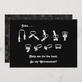 Bowtie Trauzeuge Request Einladung (Vorne/Hinten)