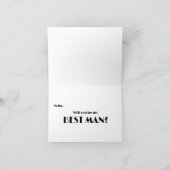 Bowtie Trauzeuge Vorschlagskarte Karte (Innenseite)