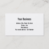 Bowtie Verrücktheit Visitenkarte (Rückseite)