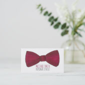 Bowtie Wardrobe Personal Stylist Menswear Fashion Visitenkarte (Stehend Vorderseite)