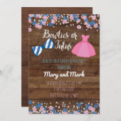 Bowties oder Ballettröckchen-Geschlecht decken Einladung (Vorne/Hinten)