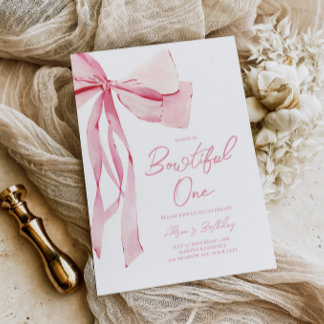 Bowtiful 1. Geburtstag Einladung