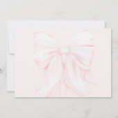 Bowtiful One 1st Birthday Pink Bow Girls Foto Einladung (Rückseite)