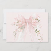 Bowtiful One Foto 1. Geburtstag Blumenjungen Einladung (Rückseite)