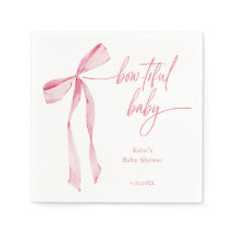 Bowtiful Wasserfarbe Rosa Babydusche