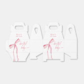 Bowtiful Watercolor Pink Baby Dusche Willkommen Geschenkschachtel (Ungefaltet)