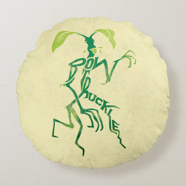 BOWTRUCKLE™ PICKETT™ Typografie Graphic Rundes Kissen (Vorderseite)