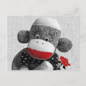Bowty The Sock Monkey Postcard Postkarte (Vorderseite)