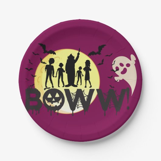 Boww! - Spookes ÜberraschungsHalloween Pappteller (Vorderseite)