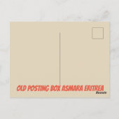 Box Asmara Eritrea Postkarte (Rückseite)