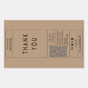 Box-Aufkleber, Aufkleber, Verpackung Rechteckiger Aufkleber