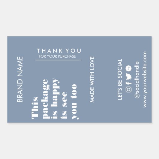 Box-Aufkleber, Aufkleber, Verpackung Rechteckiger Aufkleber (Vorderseite)