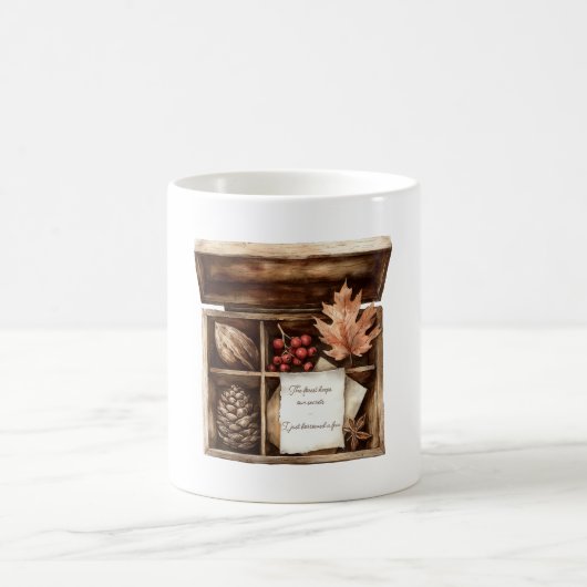 Box Berries Leaves Pinecones Treasures Kaffeetasse (Mittel)