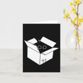 Box Black Cat Sticker Karte (Gelbe Blume)