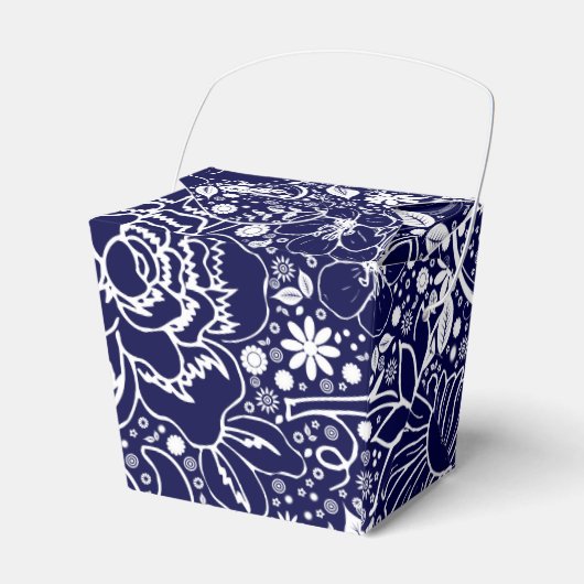 Box "Blue-Take-Out" für botanische Schönheiten Geschenkschachtel (Vorderseite)