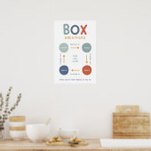 Box Boho Atmung Technik Klassenraum Poster (Küche)