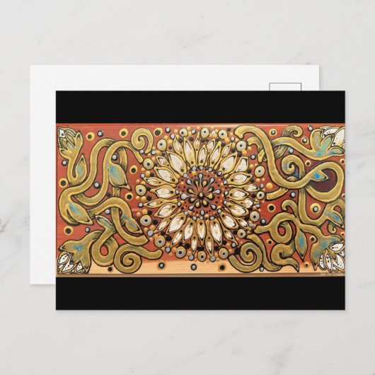 Box Boho Country Blume Postkarte (Vorne/Hinten)