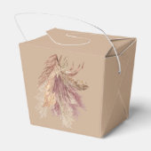 Box Boho Pampas Grass Mauve Pink Geschenkschachtel (Rückseite)