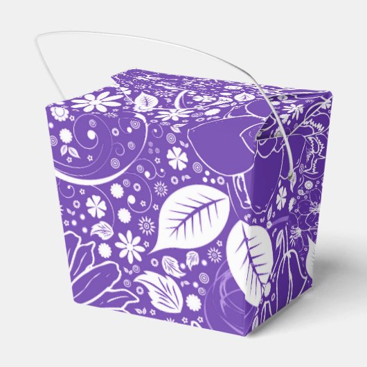 Box "Botanische Schönheiten Lila-Take-Out" Geschenkschachtel (Rückseite)