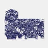 BOX Botanischer Beauties Blue RIBBON FAVOR BOX Geschenkschachtel (Ungefaltet)