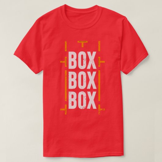 Box Box Box Formel 1 Racing Pitstop Design T-Shirt (Design vorne)
