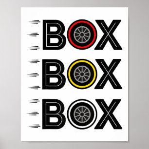 Box Box Box Pit Radio Call Tire Compound Motorspor Poster