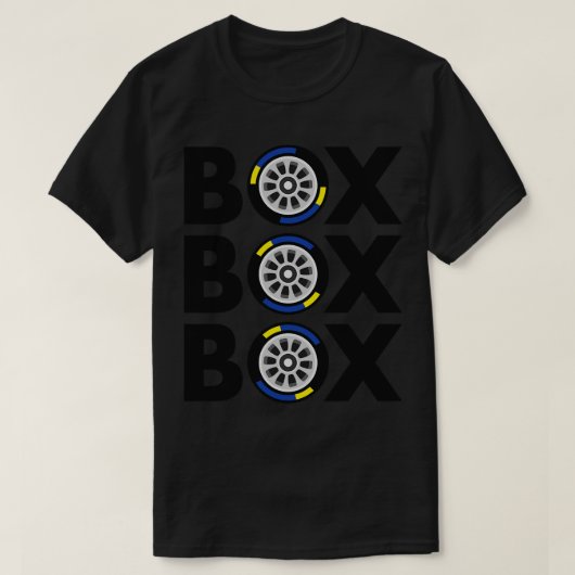 Box Box Box WEC Tire Compound Design T-Shirt (Design vorne)