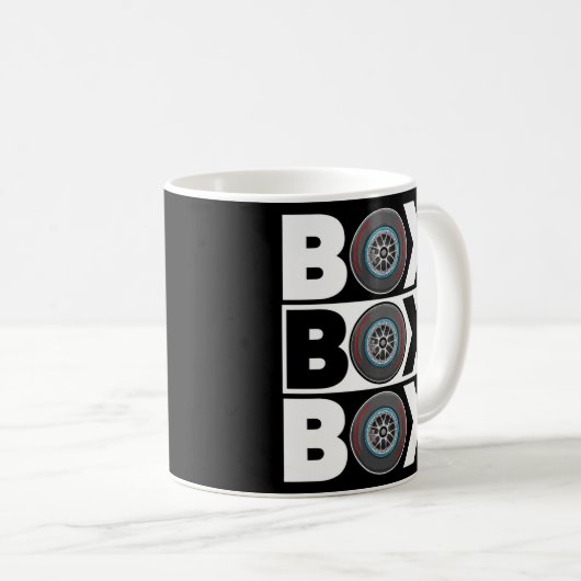 Box Box F1 Drag Race Drifting Fast Cars Kaffeetasse (VorderseiteRechts)