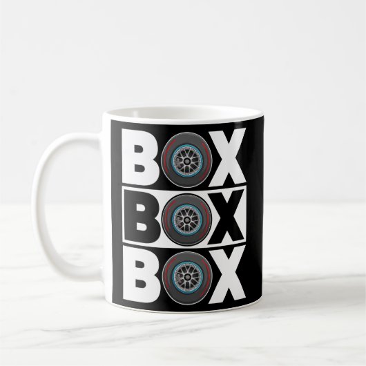 Box Box F1 Drag Race Drifting Fast Cars Kaffeetasse (Links)