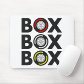 ‚Box Box‘ F1 Entwurf der Reifenkomponente Mousepad (Mit Mouse)