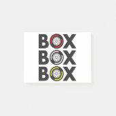 ‚Box Box‘ F1 Entwurf der Reifenkomponente Post-it Klebezettel (Vorderseite)