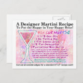 Box Car Martini Rezept Postkarte (Vorne/Hinten)