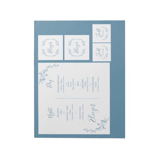 Box Custom Inside Cover - Itinerary Notizblock (Rotiert)