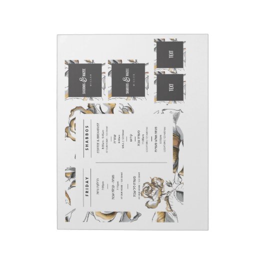 Box Custom Inside Cover - Itinerary Notizblock (Rotiert)