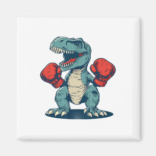 Box-Dinosaur Boxer Dino Kickboxen T-Rex Boxen Magnet