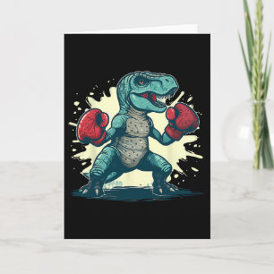 Box-Dinosaur Boxer T-Rex Kickboxen Dino Boxen Karte